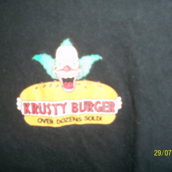 Mens Medium Simpsons Krusty Burger T-Shirt-Good Condition - Picture 2 of 4